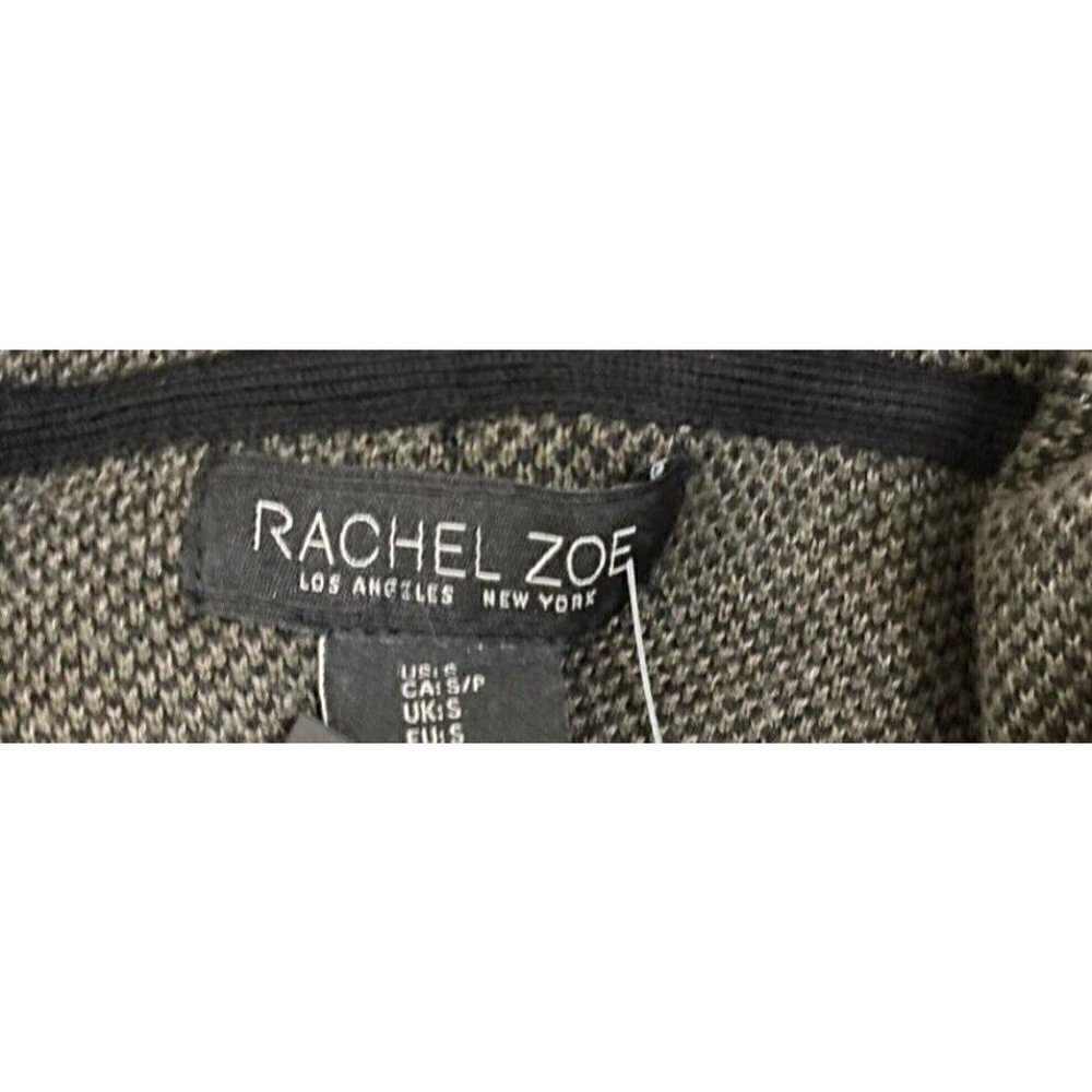 𝅺NEW Rachel Zoe Long Cardigan Sweater Green Black Camo Hooded SMALL - Picture 11 of 11